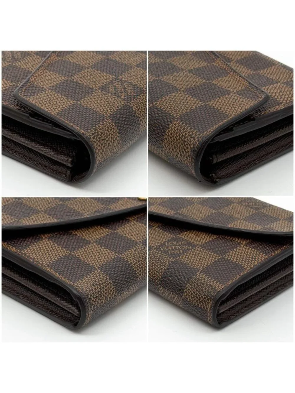 Louis Vuitton Portefeuille Sarah Damier Bifold Wallet Leather